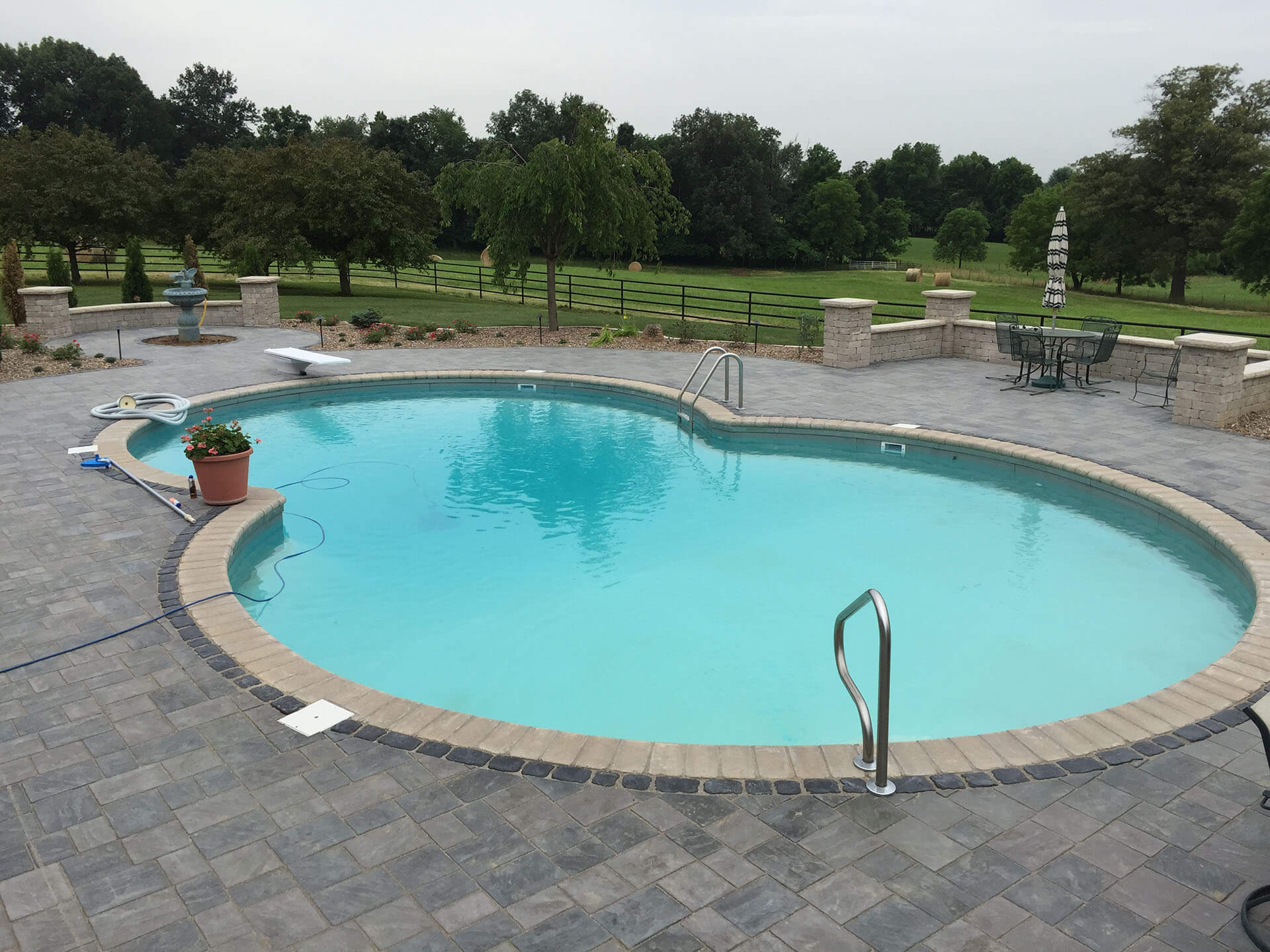 natural stone pool deck for a home in Jackson, MO Project