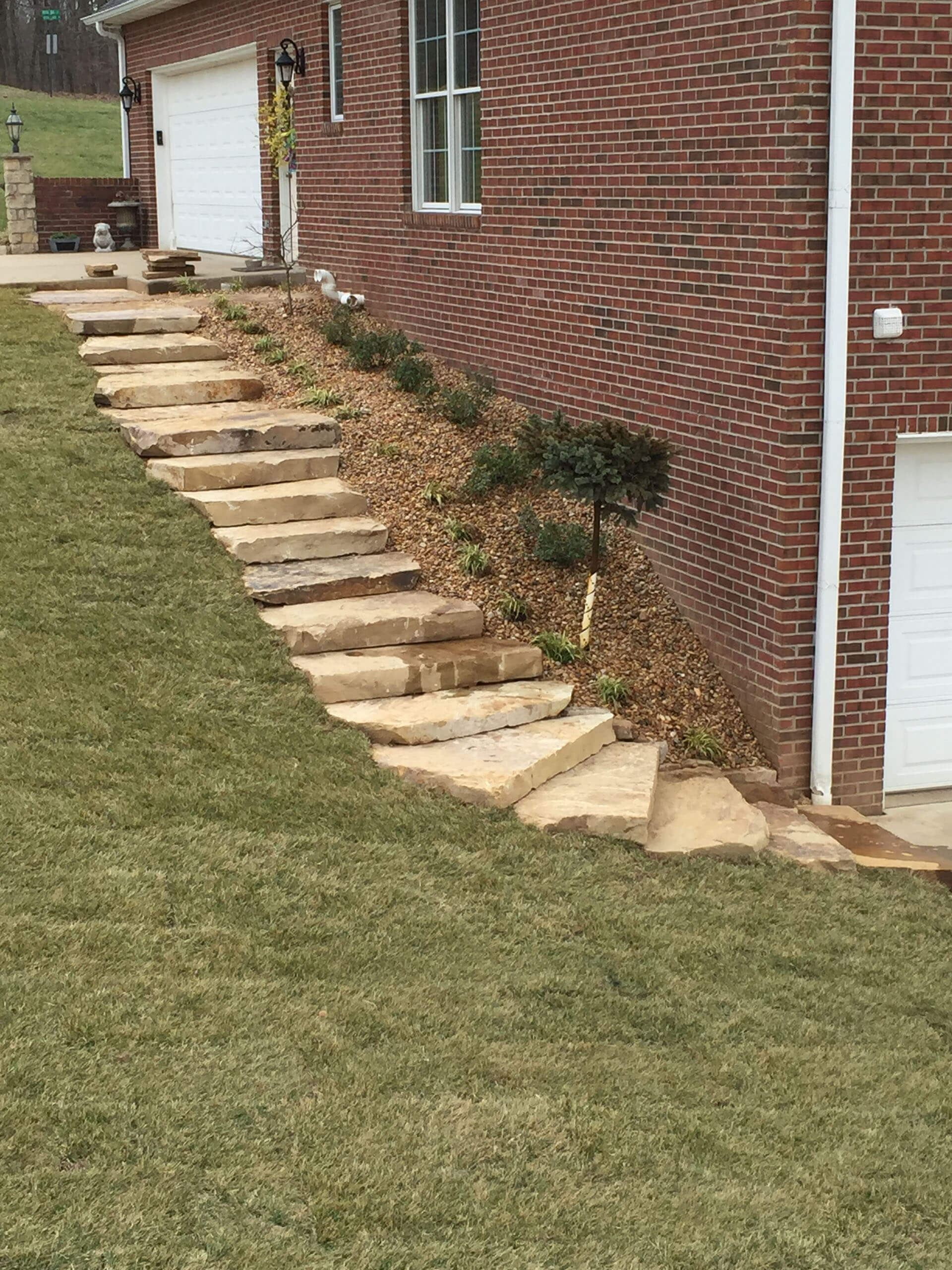 natural stone steps project Cape Girardeau, MO Project