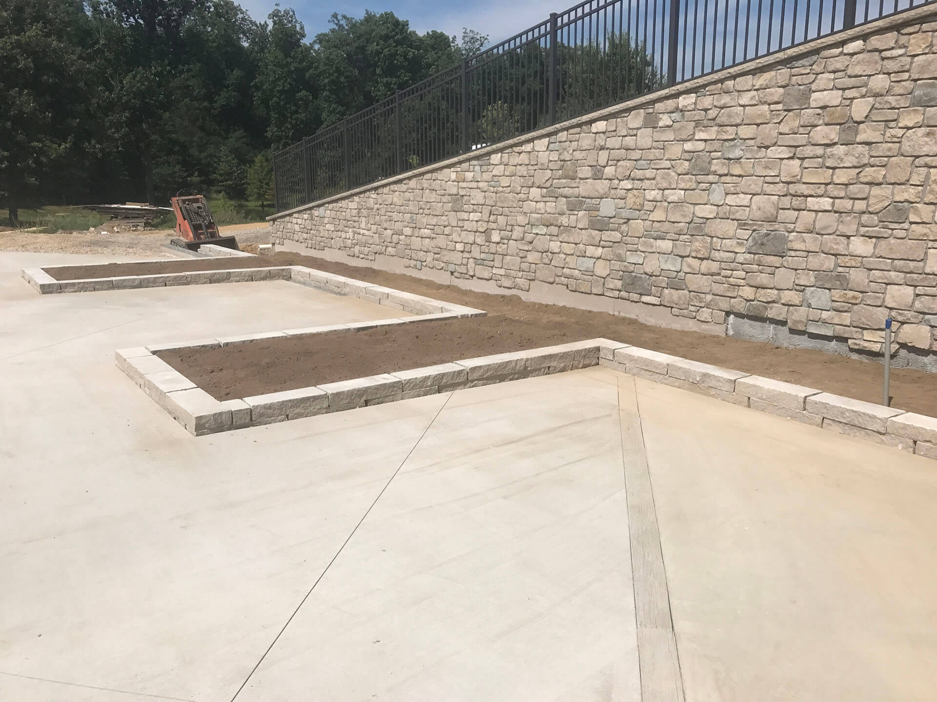 natural white stone patio Dexter, MO Project