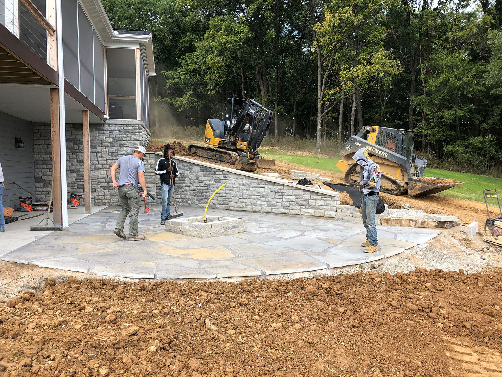 stone patio and steps Advance, MO Project