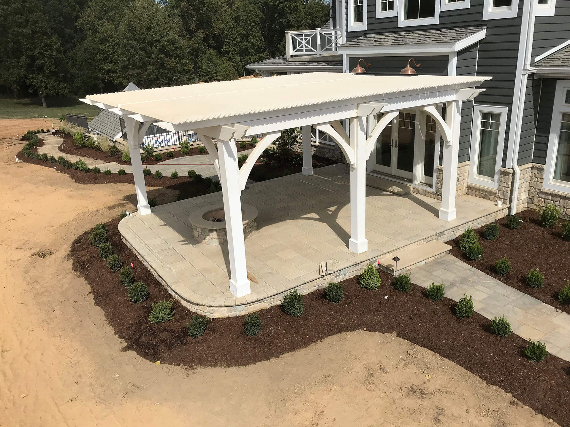 sheltered stone patio Dexter, MO Project