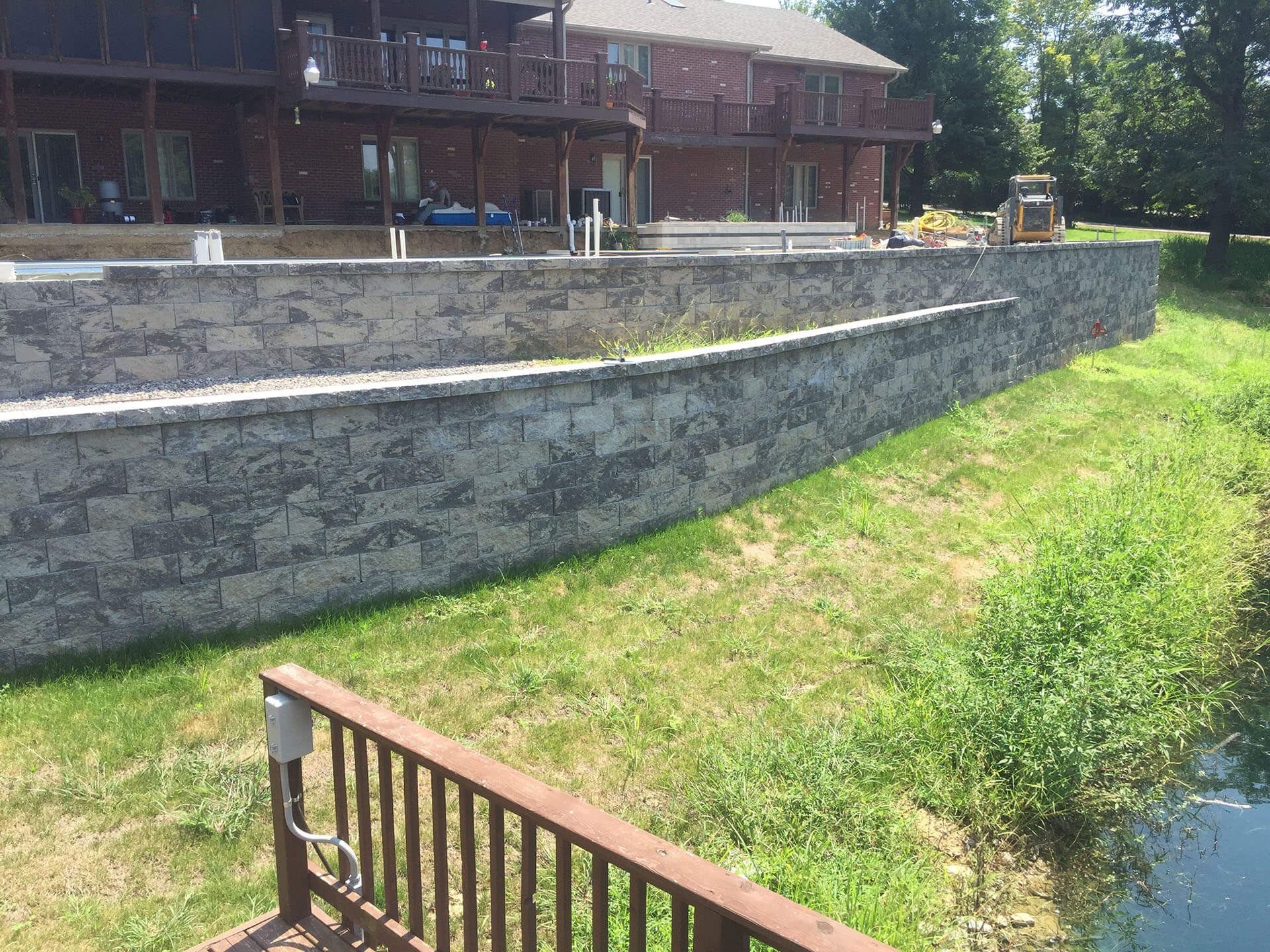 waterfront stone retaining walls Cape Girardeau, MO Project