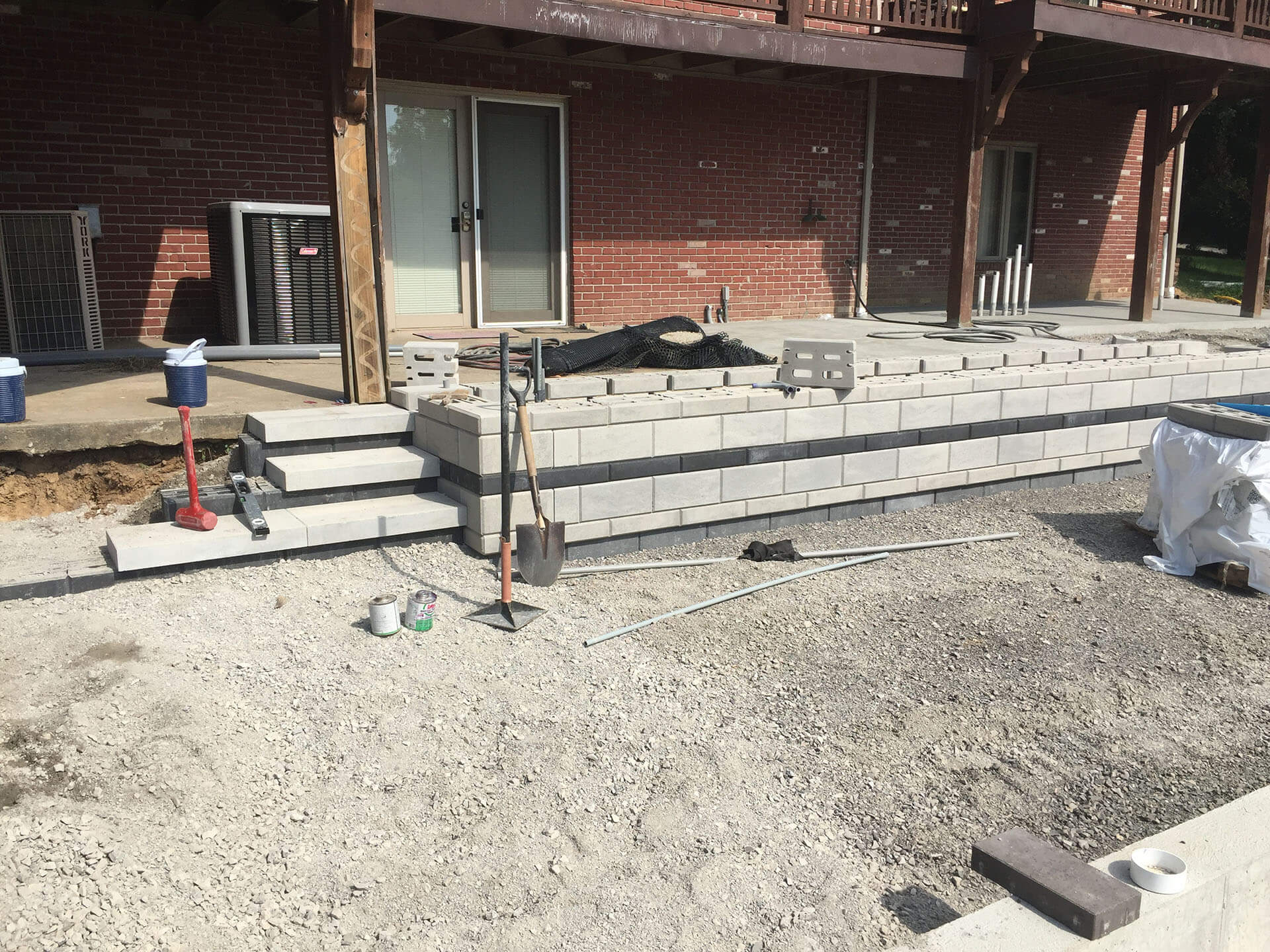 building an outdoor plaza Cape Girardeau, MO Project