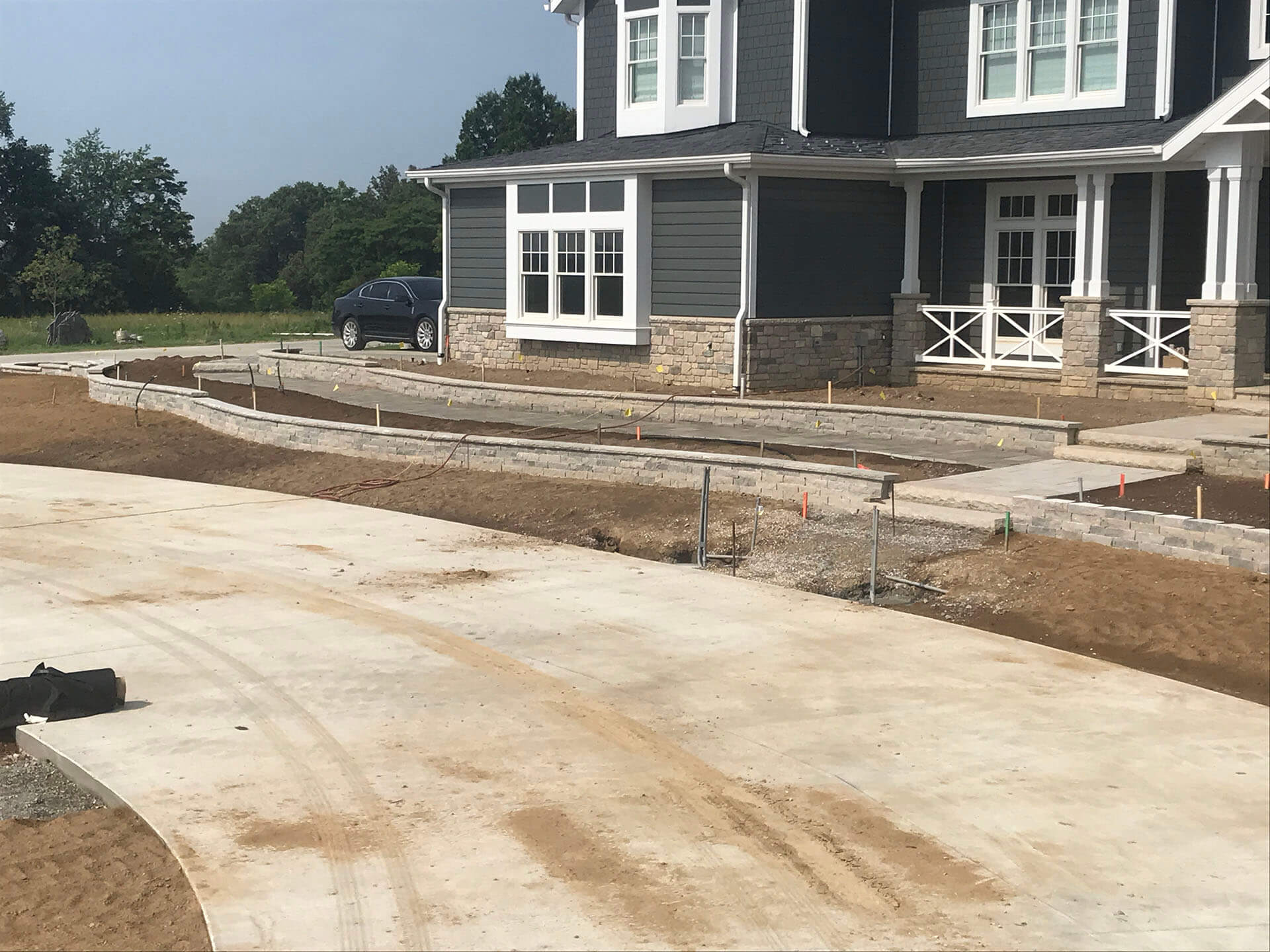 driveway and stone sidewalks Dexter, MO Project