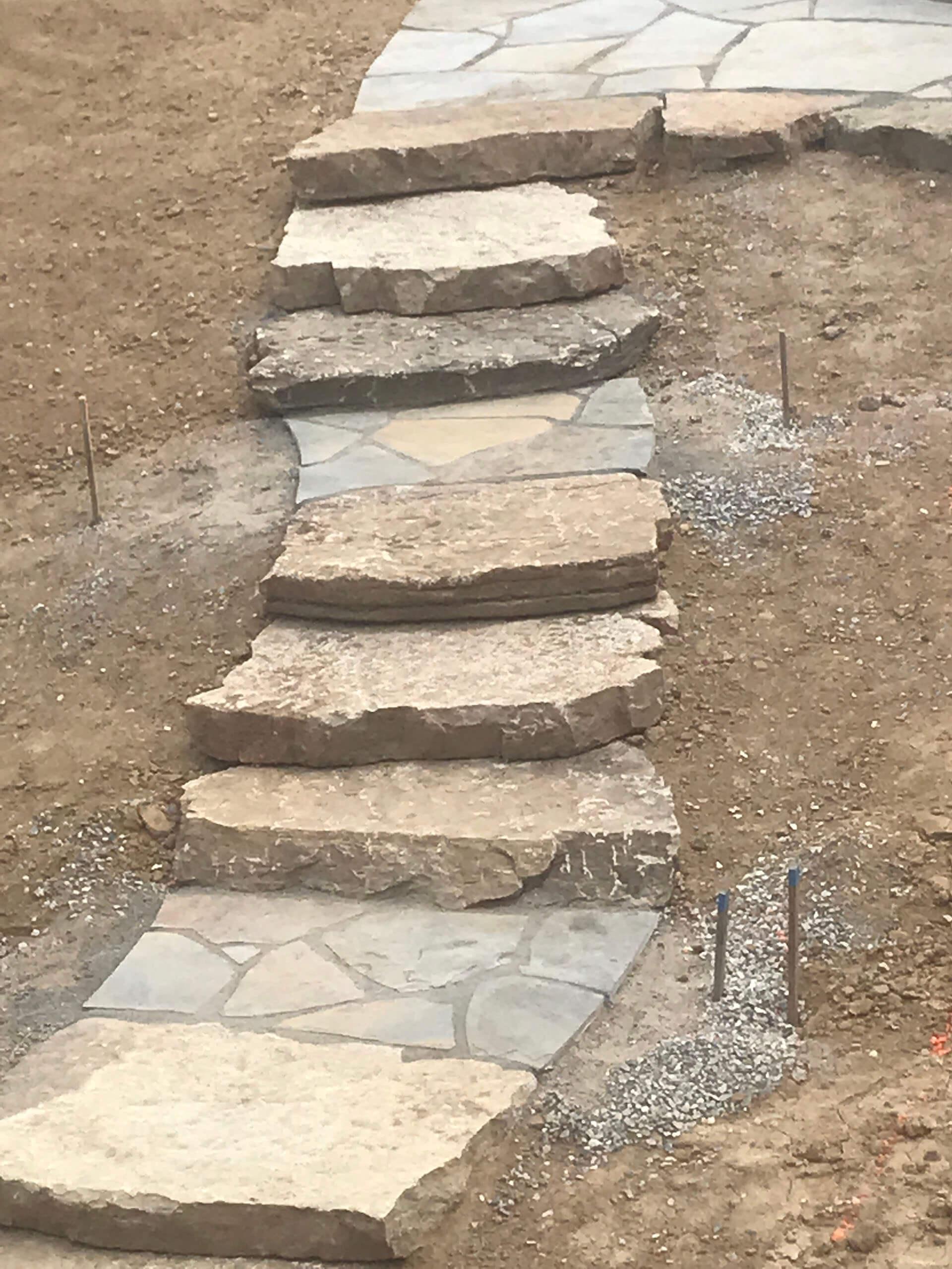 outdoor stairway using irregular stone Dexter, MO Project
