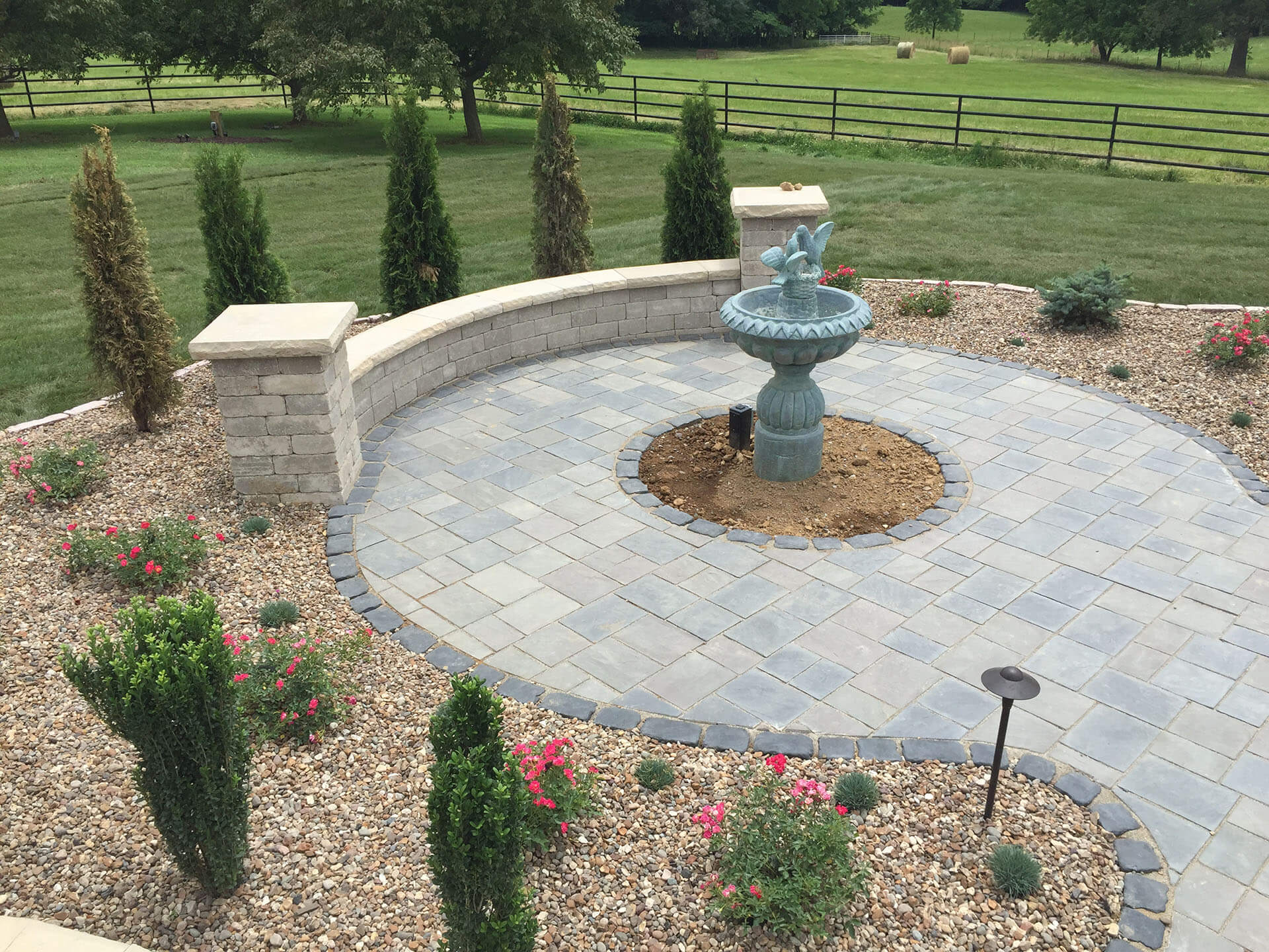 stone pathway and garden features for a home in Jackson, MO Project