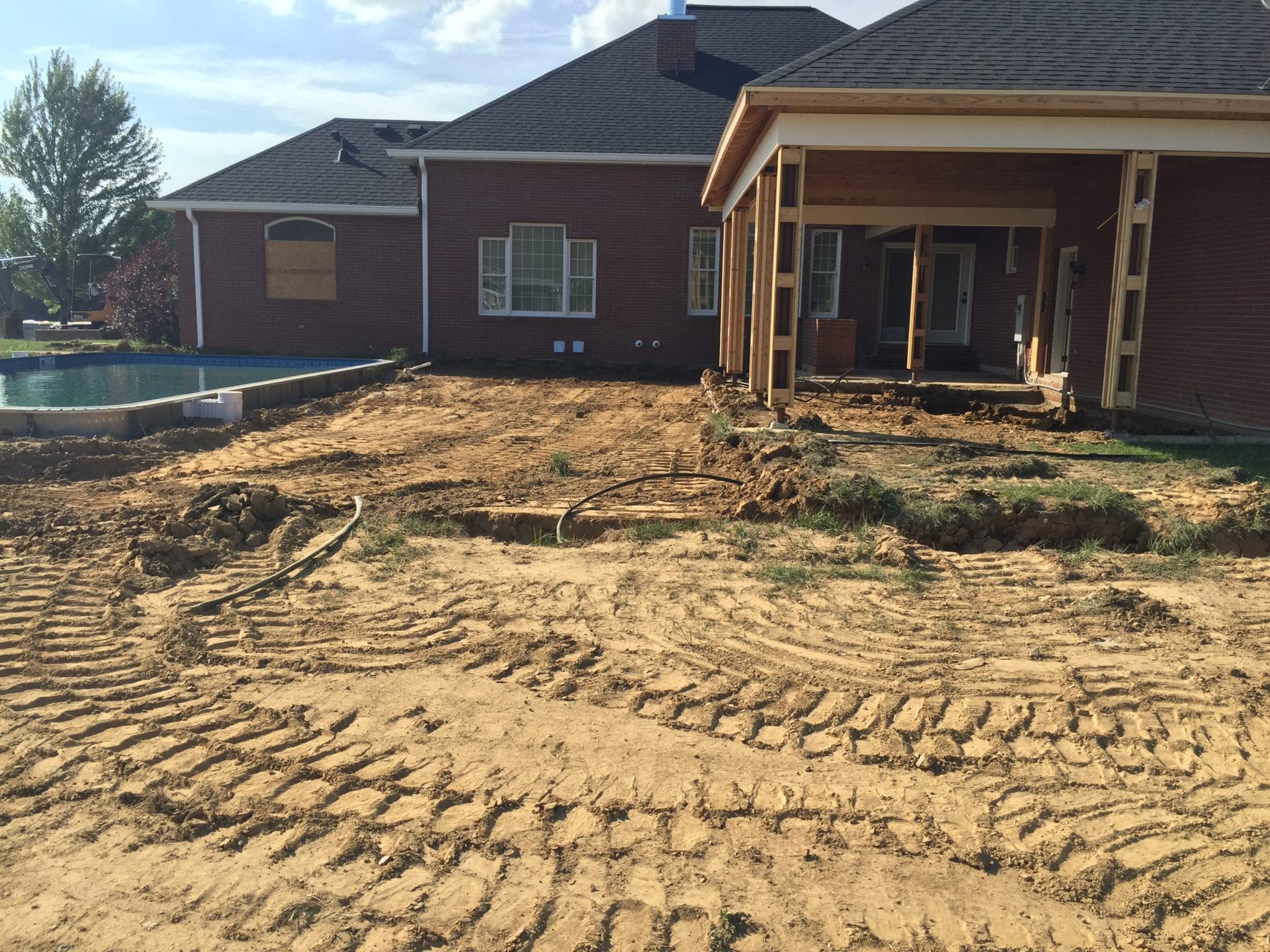 leveling the ground for stone driveway and sidewalk Dexter, MO 1